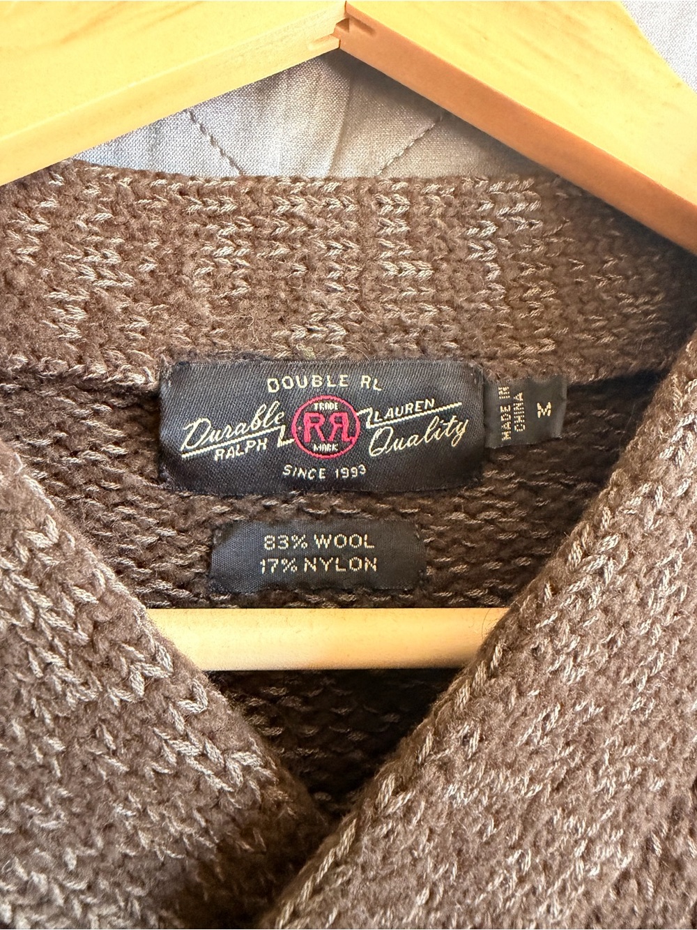 RRL Ralph Lauren A-1 Mechanic V-Neck Sweater - Medium - Picture 3 of 5